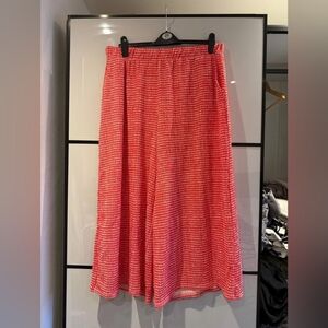 Elegant Red Checkered Maxi Skirt